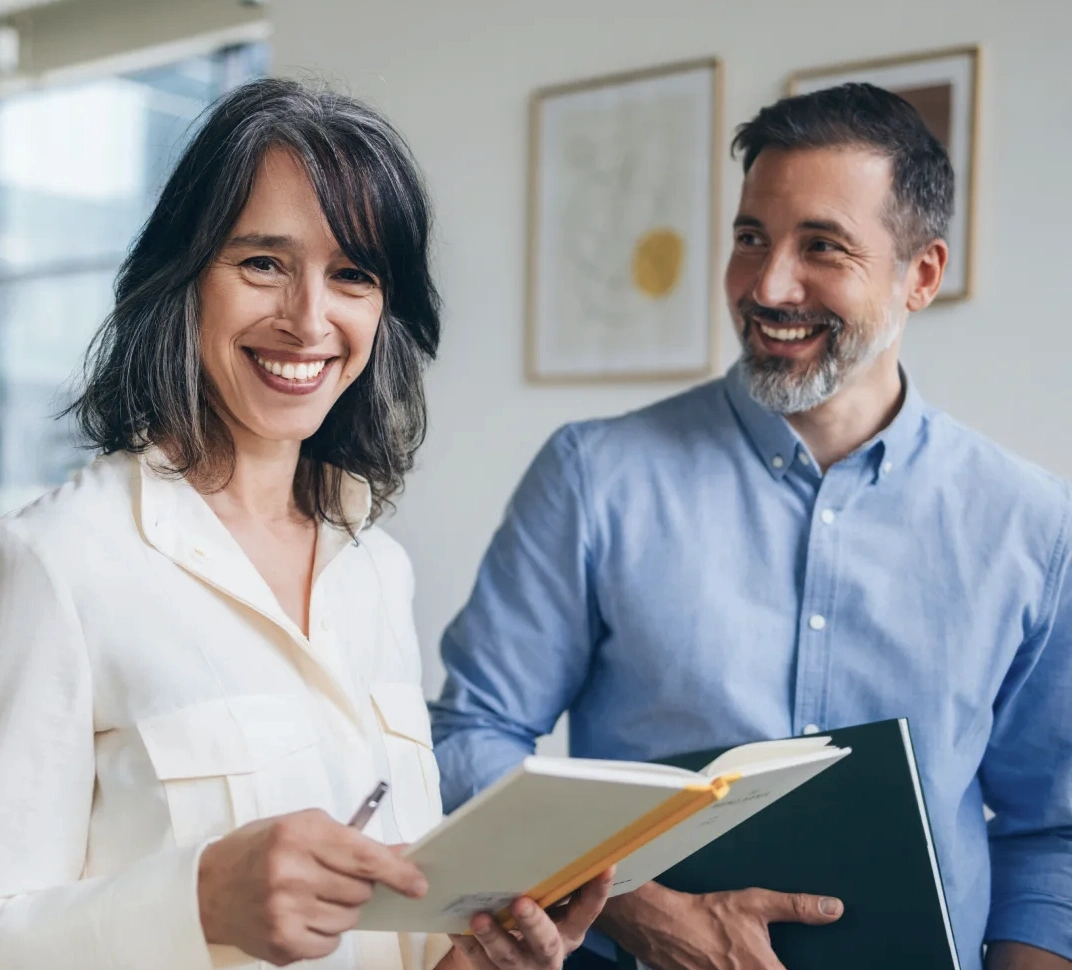 Client reviewing an itemized technical translation quote with a Techniwords project manager